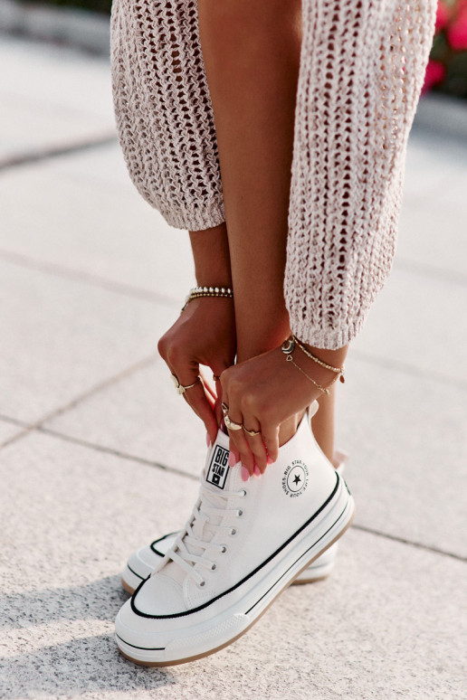 voodriga naiste saapad platvormiga Eko Pealhk Big Star OO274061 valget värvi