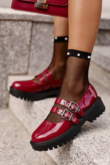 jalatsid Pealiste omad Triipudega Laque bordoo-värvi Terione