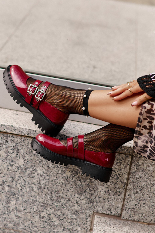 jalatsid Pealiste omad Triipudega Laque bordoo-värvi Terione jalatsid Pealiste omad Triipudega Laque bordoo-värvi Terione