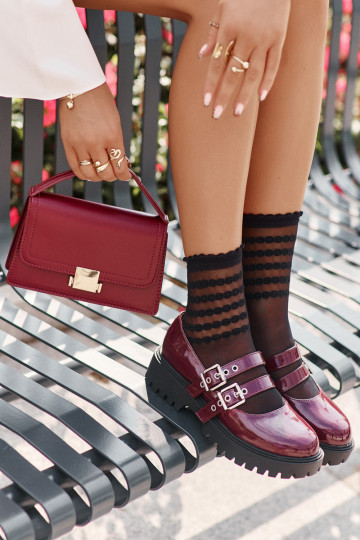 jalatsid Pealiste omad Triipudega Laque bordoo-värvi Terione 2