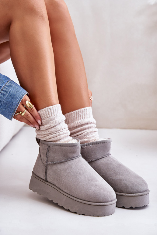 nööpidega lumesaapad Pealiste omad platvormiga voodriga karusnahaga Halli värvi Xamella nööpidega lumesaapad Pealiste omad platvormiga voodriga karusnahaga Halli värvi Xamella