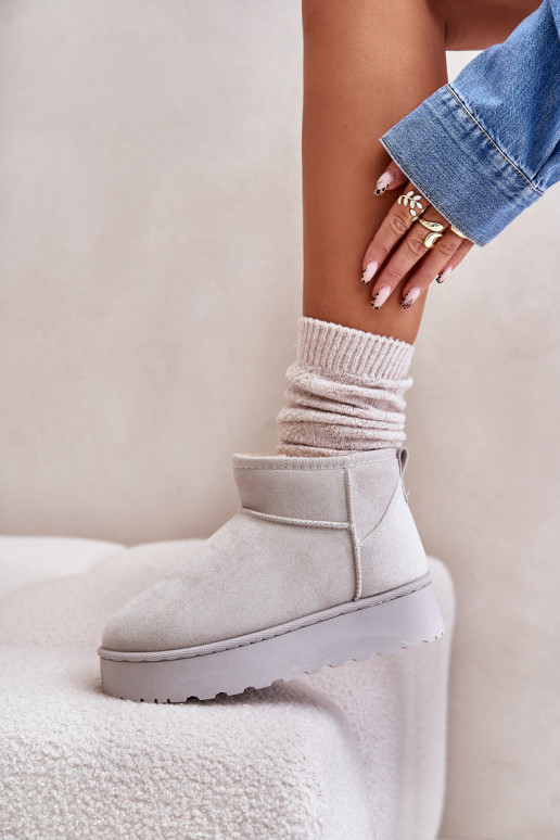 nööpidega lumesaapad Pealiste omad platvormiga voodriga karusnahaga Halli värvi Xamella nööpidega lumesaapad Pealiste omad platvormiga voodriga karusnahaga Halli värvi Xamella