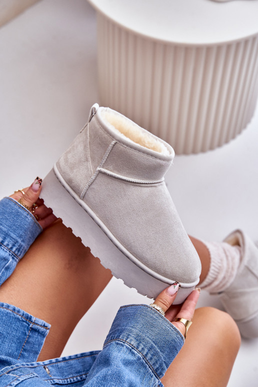 nööpidega lumesaapad Pealiste omad platvormiga voodriga karusnahaga Halli värvi Xamella nööpidega lumesaapad Pealiste omad platvormiga voodriga karusnahaga Halli värvi Xamella