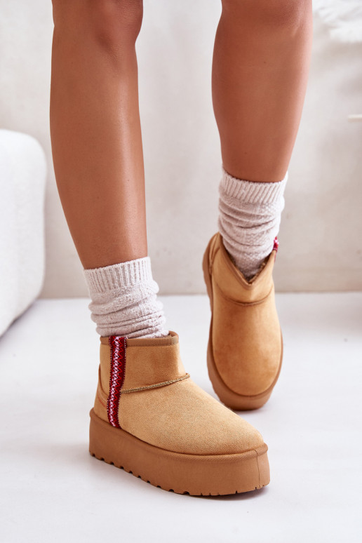 nööpidega lumesaapad Pealiste omad platvormiga voodriga pruunid värvi Lomessa nööpidega lumesaapad Pealiste omad platvormiga voodriga pruunid värvi Lomessa