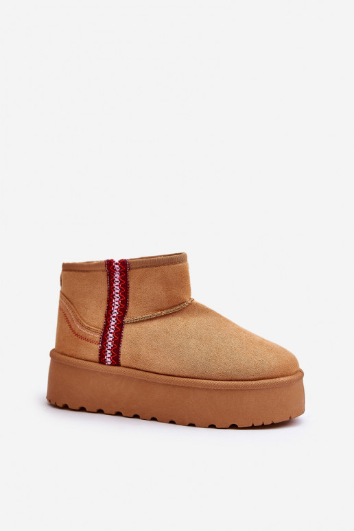 nööpidega lumesaapad Pealiste omad platvormiga voodriga pruunid värvi Lomessa nööpidega lumesaapad Pealiste omad platvormiga voodriga pruunid värvi Lomessa