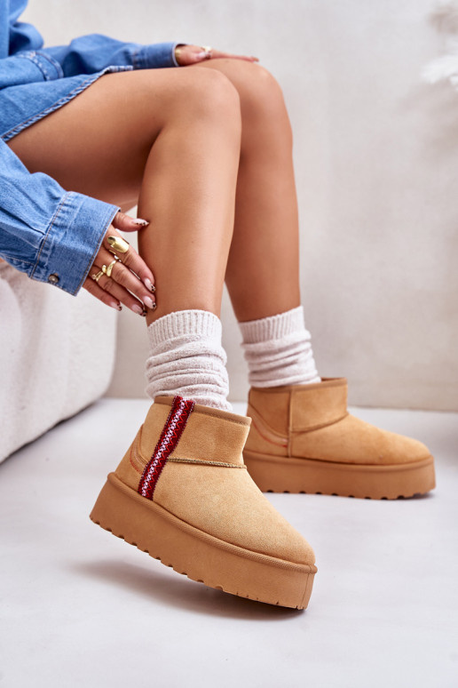 nööpidega lumesaapad Pealiste omad platvormiga voodriga pruunid värvi Lomessa nööpidega lumesaapad Pealiste omad platvormiga voodriga pruunid värvi Lomessa