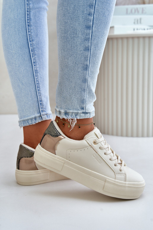 voodriga naiste saapad platvormiga Big Star OO274A454 beeži värvi