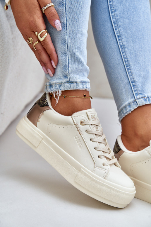 voodriga naiste saapad platvormiga Big Star OO274A454 beeži värvi