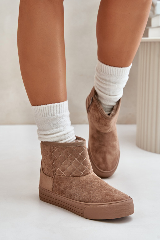 Pealiste poolsaapad nööpidega lumesaapad Lossi juurde voodriga karusnahaga Big Star OO274A524 beeži värvi Pealiste poolsaapad nööpidega lumesaapad Lossi juurde voodriga karusnahaga Big Star OO274A524 beeži värvi