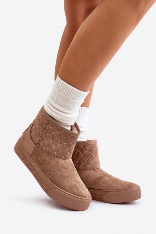 Pealiste poolsaapad nööpidega lumesaapad Lossi juurde voodriga karusnahaga Big Star OO274A524 beeži värvi Pealiste poolsaapad nööpidega lumesaapad Lossi juurde voodriga karusnahaga Big Star OO274A524 beeži värvi