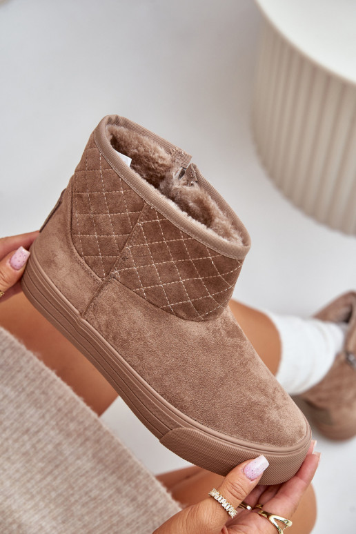 Pealiste poolsaapad nööpidega lumesaapad Lossi juurde voodriga karusnahaga Big Star OO274A524 beeži värvi Pealiste poolsaapad nööpidega lumesaapad Lossi juurde voodriga karusnahaga Big Star OO274A524 beeži värvi