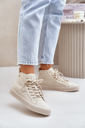 voodriga Velvetist naiste saapad Big Star OO274771 Hi-Poly System beeži värvi 2