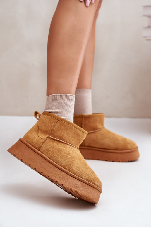 Madalad lumesaapad Naiste soojendusega platvorm, pruuni värvi Saldren