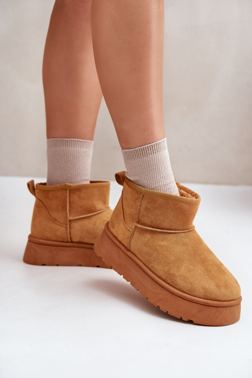 Madalad lumesaapad Naiste soojendusega platvorm, pruuni värvi Saldren