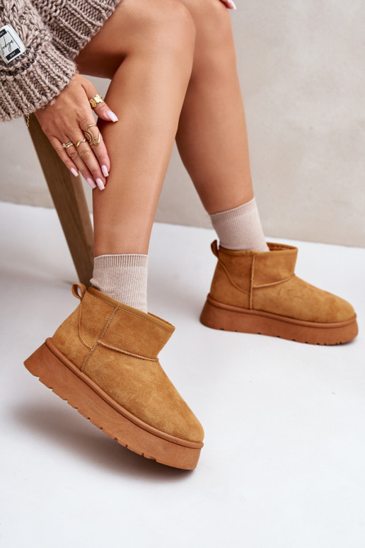 Madalad lumesaapad Naiste soojendusega platvorm, pruuni värvi Saldren