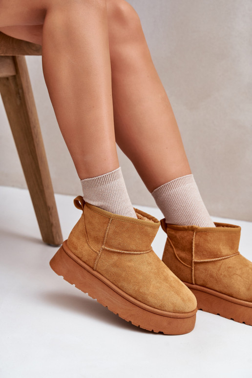 Madalad lumesaapad Naiste soojendusega platvorm, pruuni värvi Saldren