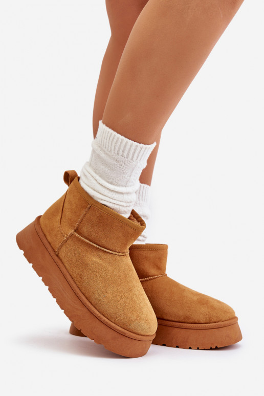 Madalad lumesaapad Naiste soojendusega platvorm, pruuni värvi Saldren