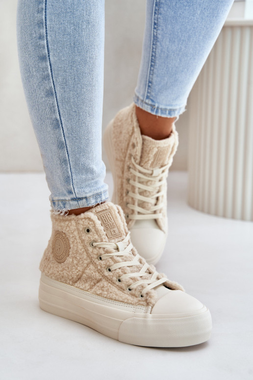 voodriga naiste saapad karusnahaga Typu Baranek Big Star OO274A444 beeži värvi voodriga naiste saapad karusnahaga Typu Baranek Big Star OO274A444 beeži värvi