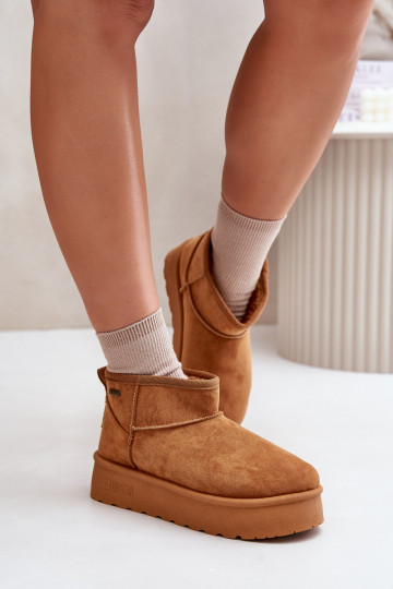 Sellel ondal nööpidega lumesaapad platvormiga Big Star OO274A098 pruunid värvi