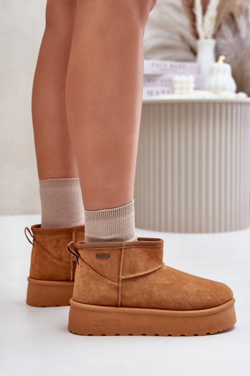 Sellel ondal nööpidega lumesaapad platvormiga Big Star OO274A098 pruunid värvi Sellel ondal nööpidega lumesaapad platvormiga Big Star OO274A098 pruunid värvi