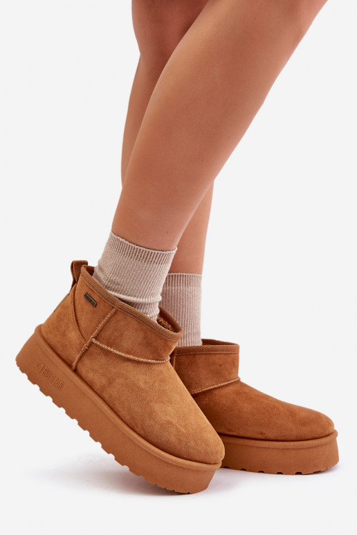 Sellel ondal nööpidega lumesaapad platvormiga Big Star OO274A098 pruunid värvi Sellel ondal nööpidega lumesaapad platvormiga Big Star OO274A098 pruunid värvi