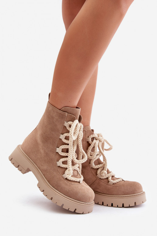 voodriga Pealiste poolsaapad Z Eco Suedeu Lossi juurde beeži värvi Caellita voodriga Pealiste poolsaapad Z Eco Suedeu Lossi juurde beeži värvi Caellita