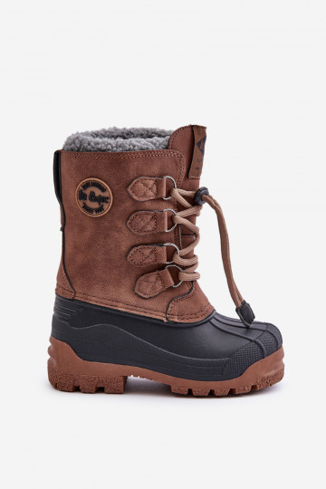 Soojad laste tõmbekinnitusega lumesaapad Lee Cooper LCJ-24-44-2842K pruunid 2