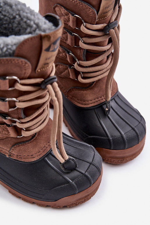 Kõrge soojad nööpidega lumesaapad Laste jalanõud nööriga kroogitavad Lee Cooper LCJ-24-44-2842K pruunid värvi Kõrge soojad nööpidega lumesaapad Laste jalanõud nööriga kroogitavad Lee Cooper LCJ-24-44-2842K pruunid värvi