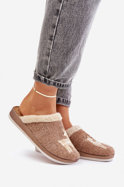 Plätud Pealiste omad Põhjapõtradega Ja karusnahk Inblu CT000034 beeži värvi Plätud Pealiste omad Põhjapõtradega Ja karusnahk Inblu CT000034 beeži värvi