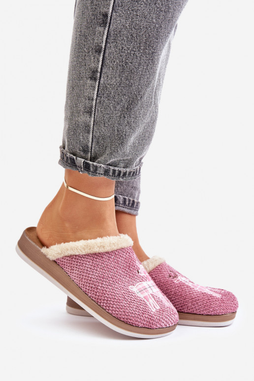 Plätud Pealiste omad Põhjapõtradega Ja karusnahk Inblu CT000034 Tumeroosad värvi