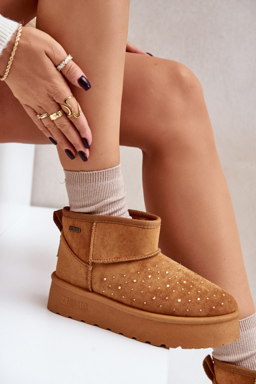 nööpidega lumesaapad Kaunistusega platvormiga Big Star OO274A104 pruunid värvi nööpidega lumesaapad Kaunistusega platvormiga Big Star OO274A104 pruunid värvi