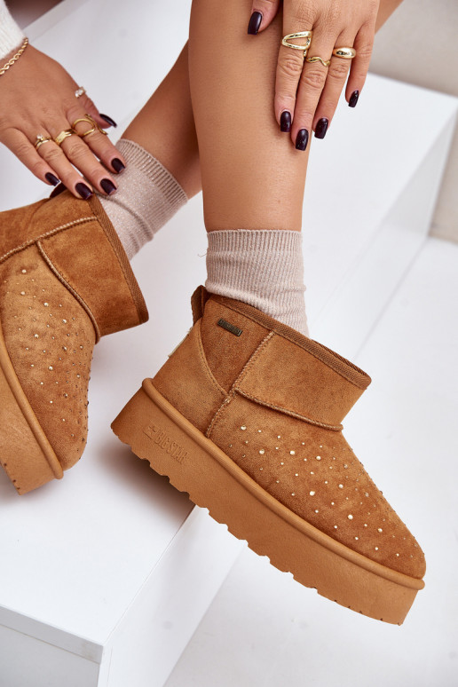 nööpidega lumesaapad Kaunistusega platvormiga Big Star OO274A104 pruunid värvi nööpidega lumesaapad Kaunistusega platvormiga Big Star OO274A104 pruunid värvi