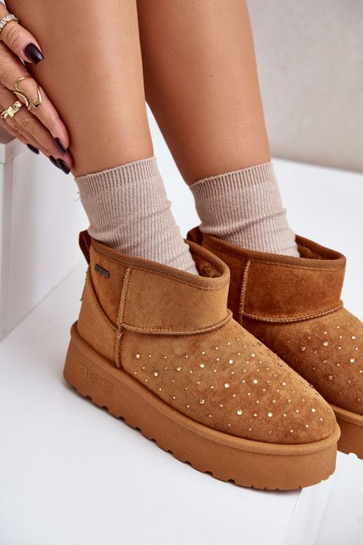 nööpidega lumesaapad Kaunistusega platvormiga Big Star OO274A104 pruunid värvi nööpidega lumesaapad Kaunistusega platvormiga Big Star OO274A104 pruunid värvi