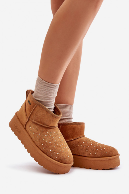 nööpidega lumesaapad Kaunistusega platvormiga Big Star OO274A104 pruunid värvi nööpidega lumesaapad Kaunistusega platvormiga Big Star OO274A104 pruunid värvi