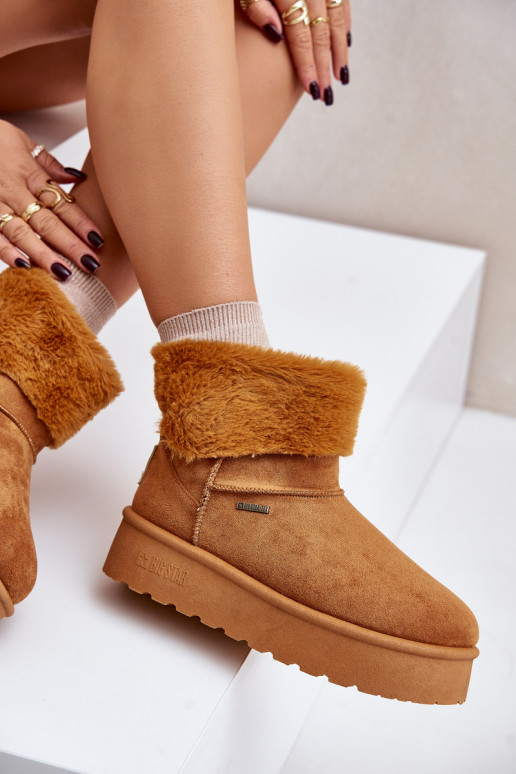 nööpidega lumesaapad platvormiga karusnahaga Big Star OO274A106 pruunid värvi nööpidega lumesaapad platvormiga karusnahaga Big Star OO274A106 pruunid värvi