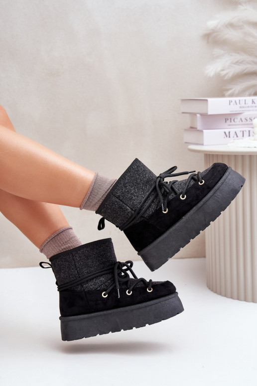 nööpidega lumesaapad saapad koos stiilsete detailidega platvormiga msuud Sellel onvora