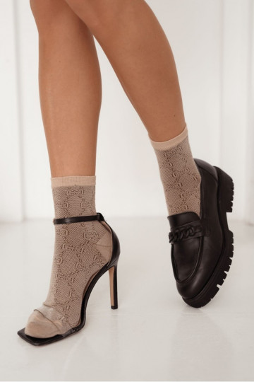 Mustriline Sokid Pealiste omad beeži värvi