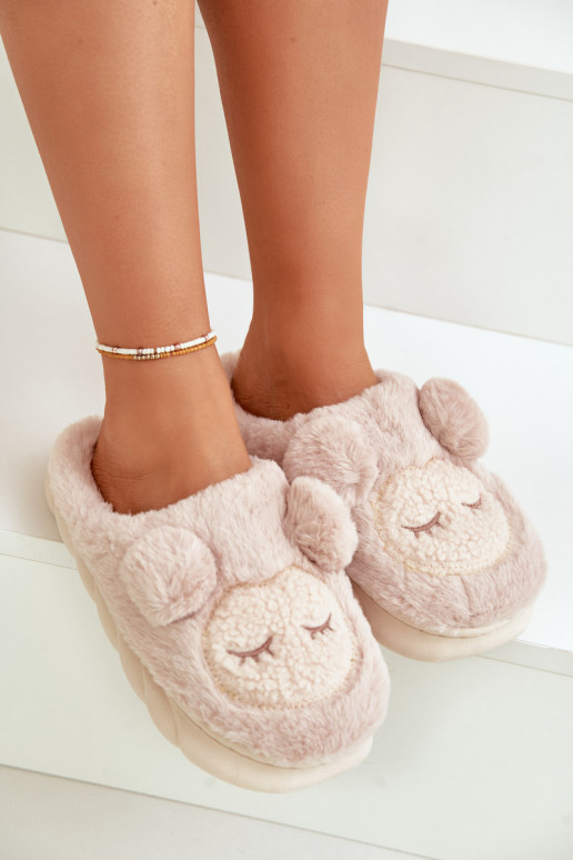 soojad karusnahaga Plätud Pealiste omad beeži värvi Jozelinetta