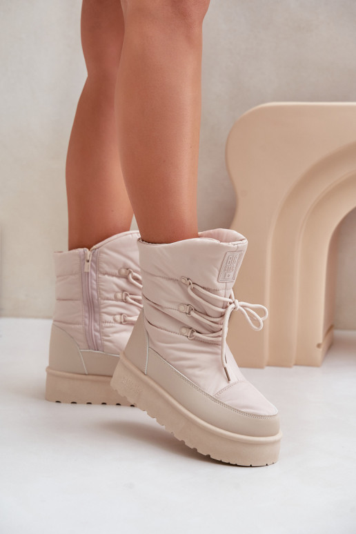 nööpidega lumesaapad platvormiga Lossi juurde Big Star OO274885 beeži värvi