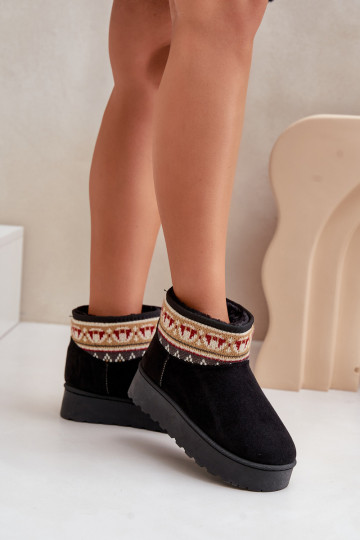 nööpidega lumesaapad Pealiste omad mustriga platvormiga msuud Avatharia