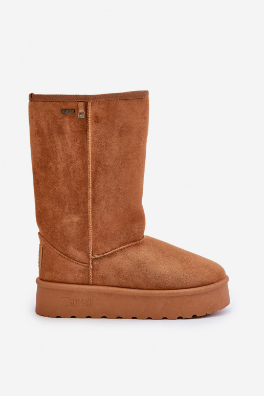 Kõrge nööpidega lumesaapad platvormiga Big Star OO274893 pruunid värvi Kõrge nööpidega lumesaapad platvormiga Big Star OO274893 pruunid värvi