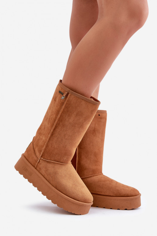 Kõrge nööpidega lumesaapad platvormiga Big Star OO274893 pruunid värvi Kõrge nööpidega lumesaapad platvormiga Big Star OO274893 pruunid värvi