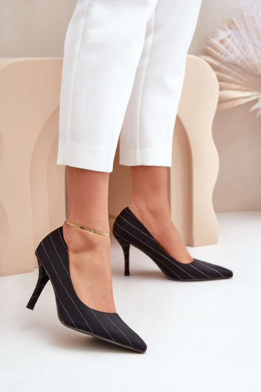 Riidest kõrge kontsaga Pealiste omad triipudega msuud Tifidra