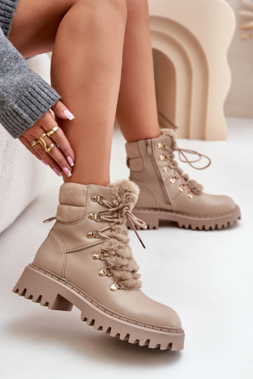 voodriga Pealiste poolsaapad jalanõud Lossi juurde eko-nahast beeži värvi INillatta