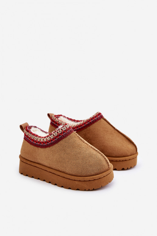 Laste lumesaapad platvormiga, soojustatud ja karusnahaga seestpoolt pruuni värvi Vilabria Laste lumesaapad platvormiga, soojustatud ja karusnahaga seestpoolt pruuni värvi Vilabria