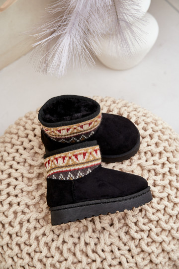 Slip-on nööpidega lumesaapad Laste jalanõud mustriga voodriga karusnahaga msuud Mirirae 2