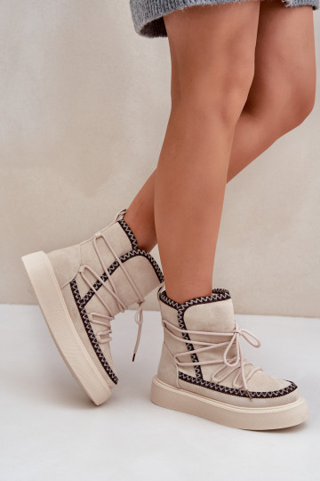 nööpidega lumesaapad Pealiste omad Z Haftem platvormiga Elevandiluu värvi Pealleris