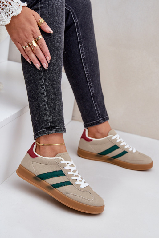 Sneakers tüüpi jalanõud Pealiste madalad beeži värvi Ennorsisseen