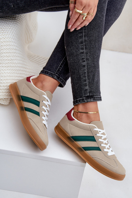 Sneakers tüüpi jalanõud Pealiste madalad beeži värvi Ennorsisseen