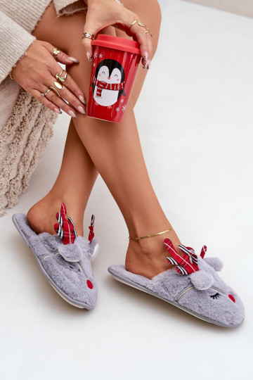 Christmas Plätud Koos teemaga Põhjapõder Halli värvi Sylaia